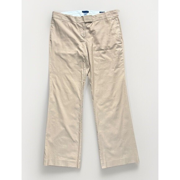 J Crew Pants Womens 12 Beige City Fit Chino Office School Preppy Office - Picture 2 of 5